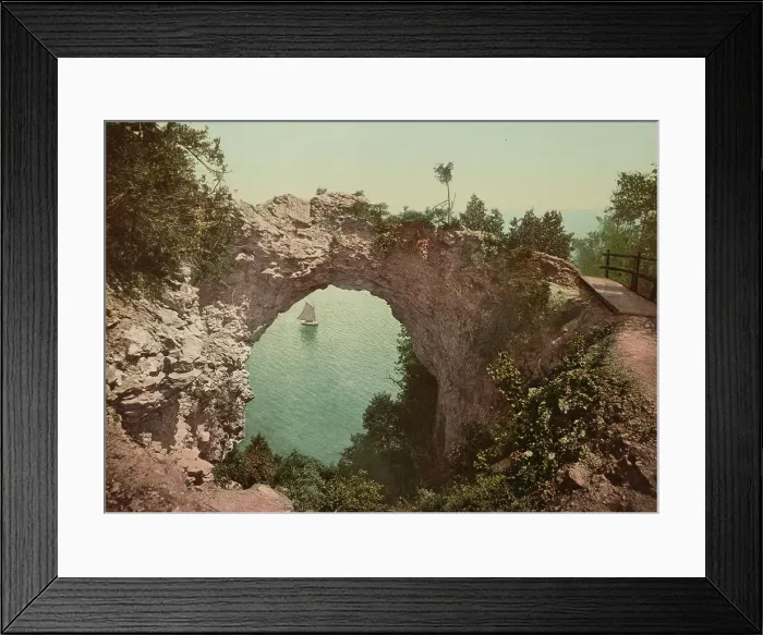 Framed Print : Arch Rock, Mackinac Island, Michigan, c1899. Creator: Unknown