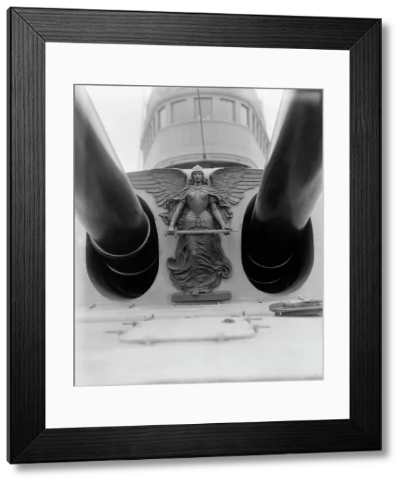 Framed Print : U.S.S. Massachusetts, figure of victory, between 1896 and 1901. Creator: Unknown Framed Print : U.S.S. Massachusetts, figure of victory, between 1896 and 1901. Creator: Unknown