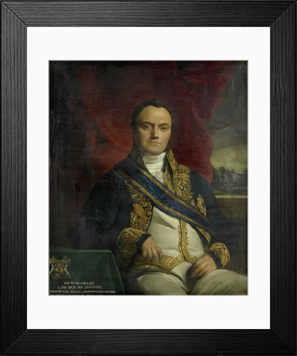Framed Print : Portrait of Léonard Pierre Joseph, Viscount du Bus de Gisignies, Commissioner-General, 1836. Creator: Francois-Joseph Navez Framed Print : Portrait of Léonard Pierre Joseph, Viscount du Bus de Gisignies, Commissioner-General, 1836. Creator: Francois-Joseph Navez