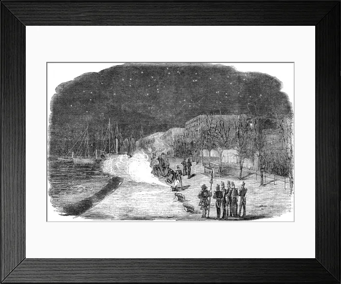 Framed Print : Firing of the Tower Guns [after peace is declared], 1856. Creator: Unknown
