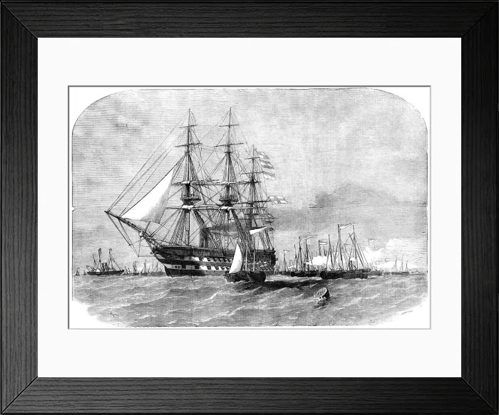 Framed Print : H.M.S. Colossus, with the Gun-Boat Flotilla, leaving the Motherbank for Portland, 1856. Creator: Smyth. H.M.S. Colossus, with the Gun-Boat Flotilla, leaving the Motherbank for Portland, 1856. Creator: Smyth Framed Print : H.M.S. Colossus, with the Gun-Boat Flotilla, leaving the Motherbank for Portland, 1856. Creator: Smyth. H.M.S. Colossus, with the Gun-Boat Flotilla, leaving the Motherbank for Portland, 1856. Creator: Smyth