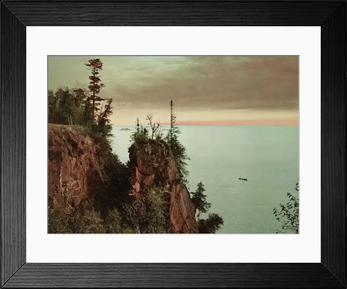 Framed Print : Pulpit Rock, Presque Isle [Park], Lake Superior, c1898. Creator: Unknown