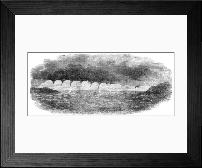 Framed Print : Waterspouts seen off Malta, 1856. Creator: Unknown Framed Print : Waterspouts seen off Malta, 1856. Creator: Unknown