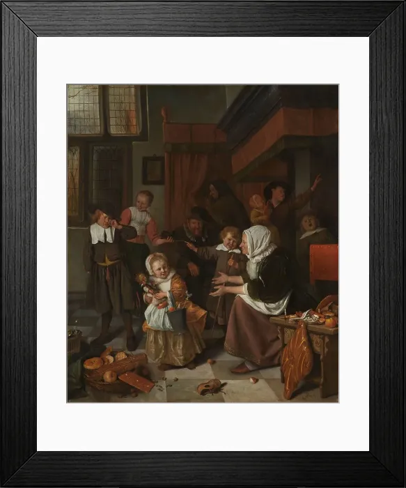 Framed Print : The Feast of St Nicholas, 1665-1668. Creator: Jan Steen Framed Print : The Feast of St Nicholas, 1665-1668. Creator: Jan Steen