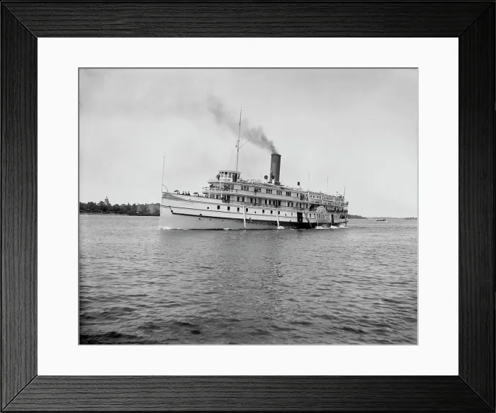 Framed Print : Steamer Toronto, Alexandria Bay, Thousand Islands, (1901?). Creator: Unknown Framed Print : Steamer Toronto, Alexandria Bay, Thousand Islands, (1901?). Creator: Unknown