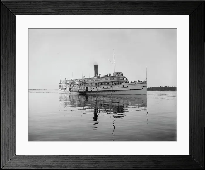 Framed Print : Steamer Toronto at Gananoque, Thousand Islands, (1901?). Creator: Unknown Framed Print : Steamer Toronto at Gananoque, Thousand Islands, (1901?). Creator: Unknown