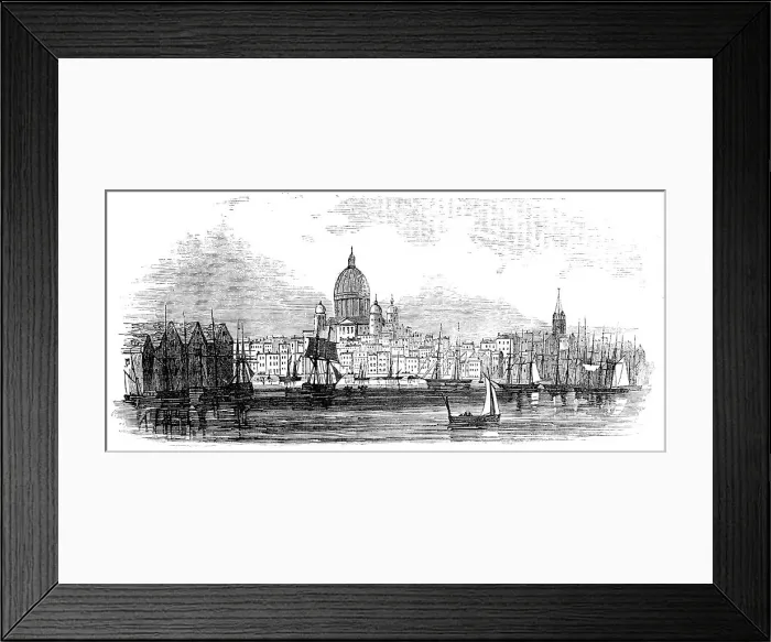 Framed Print : The Approach to St. Petersburg, 1856. Creator: Unknown Framed Print : The Approach to St. Petersburg, 1856. Creator: Unknown
