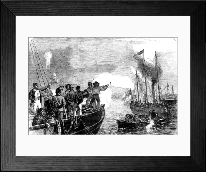 Framed Print : Captain Hewlett, C.B. of H.M.S. Edinburgh, directing the movements of the Snapper and Stork G Creator: Unknown. Captain Hewlett, C.B. of H.M.S. Edinburgh Framed Print : Captain Hewlett, C.B. of H.M.S. Edinburgh, directing the movements of the Snapper and Stork G Creator: Unknown. Captain Hewlett, C.B. of H.M.S. Edinburgh