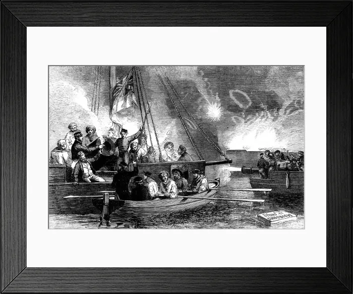 Framed Print : Captain Glasse, and his Chief Engineer, H.M.S. Vulture, superintending the repairs of the Mortars Creator: Unknown. Captain Glasse, and his Chief Engineer, H.M.S. Vulture, superintending the repairs of the Mortars Creator: Unknown Framed Print : Captain Glasse, and his Chief Engineer, H.M.S. Vulture, superintending the repairs of the Mortars Creator: Unknown. Captain Glasse, and his Chief Engineer, H.M.S. Vulture, superintending the repairs of the Mortars Creator: Unknown