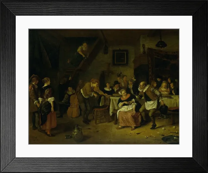 Framed Print : Peasant wedding, 1672. Creator: Jan Steen Framed Print : Peasant wedding, 1672. Creator: Jan Steen