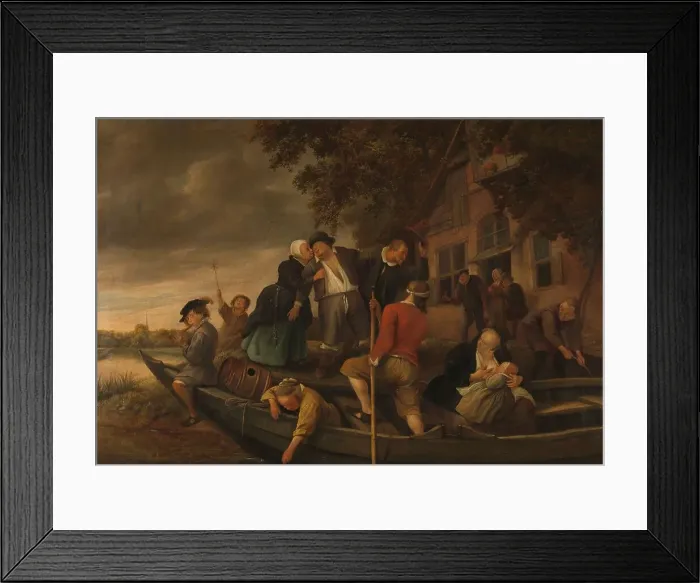 Framed Print : The merry homecoming, 1670-1679. Creator: Jan Steen Framed Print : The merry homecoming, 1670-1679. Creator: Jan Steen