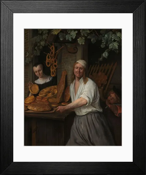 Framed Print : The Baker Arent Oostwaard and his Wife, Catharina Keizerswaard, 1658. Creator: Jan Steen