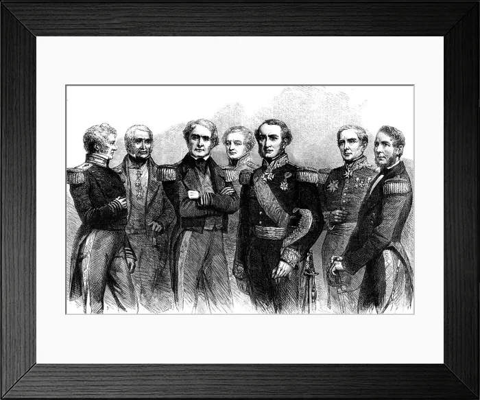 Framed Print : Allied Naval Commanders in the Baltic and Black Seas, 1856. Creator: W Thomas Framed Print : Allied Naval Commanders in the Baltic and Black Seas, 1856. Creator: W Thomas