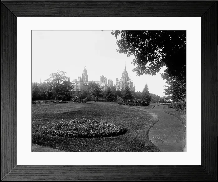 Framed Print : Parliament bldgs. from Major [i.e. Major's] Hill Park, Ottawa, between 1890 and 1901. Creator: Unknown