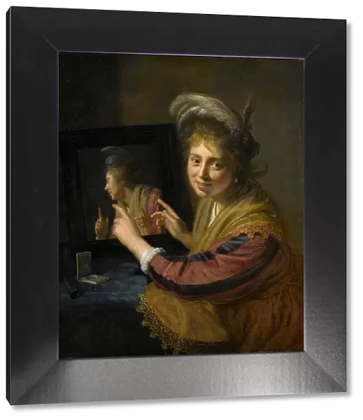 Girl at the Mirror, 1632. Creator: Paulus Moreelse