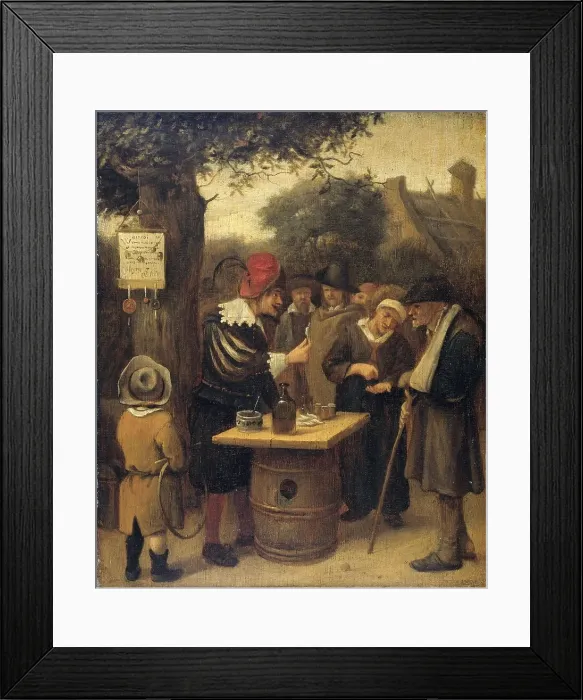 Framed Print : The quack, 1650-1679. Creator: Jan Steen Framed Print : The quack, 1650-1679. Creator: Jan Steen