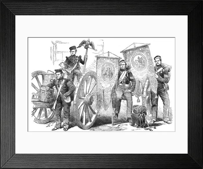 Framed Print : Crimean Heroes and Trophies, at Woolwich - from a photograph by J. Cundall and R. Howlett, 1856. Creator: Unknown Framed Print : Crimean Heroes and Trophies, at Woolwich - from a photograph by J. Cundall and R. Howlett, 1856. Creator: Unknown