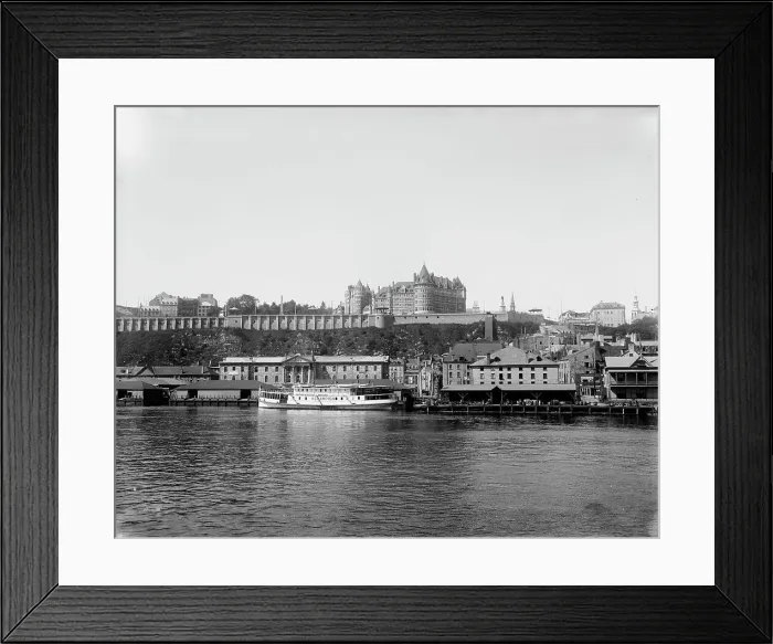 Framed Print : Chateau Frontenac from the River, Quebec, between 1890 and 1901. Creator: Unknown Framed Print : Chateau Frontenac from the River, Quebec, between 1890 and 1901. Creator: Unknown