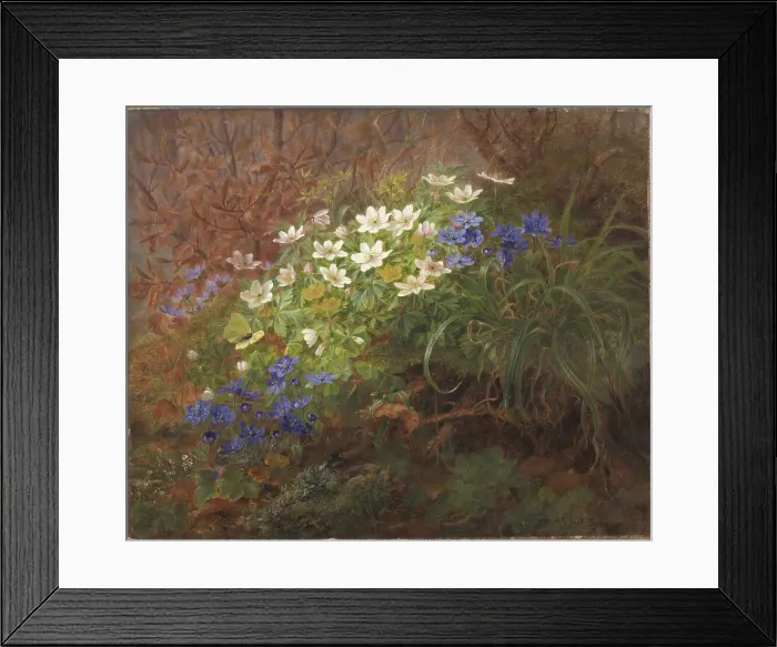 Framed Print : Anemones, 1867. Creator: Anthonie Leonore Christensen Framed Print : Anemones, 1867. Creator: Anthonie Leonore Christensen