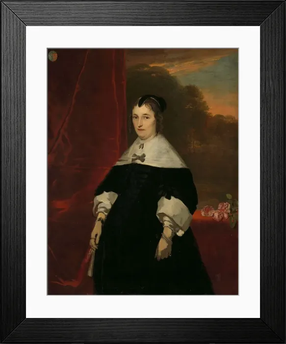 Framed Print : Machteld Bas (d 1681). Wife of Abraham de Visscher, 1667-1672. Creator: Jacob Adriaensz. Backer Framed Print : Machteld Bas (d 1681). Wife of Abraham de Visscher, 1667-1672. Creator: Jacob Adriaensz. Backer