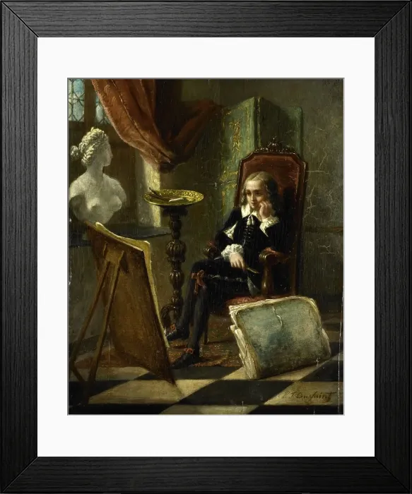 Framed Print : The young painter, 1850-1888. Creator: Pierre Joseph Toussaint Framed Print : The young painter, 1850-1888. Creator: Pierre Joseph Toussaint