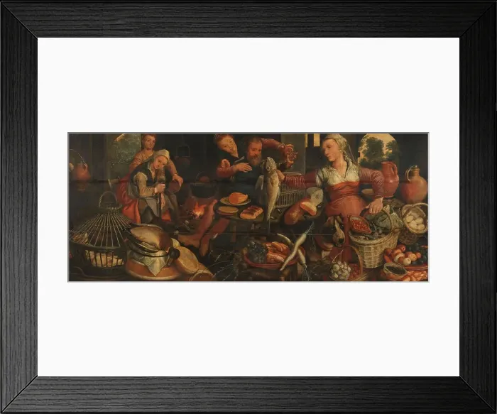 Framed Print : Kitchen Scene, 1560-1565. Creator: Pieter Aertsen Framed Print : Kitchen Scene, 1560-1565. Creator: Pieter Aertsen