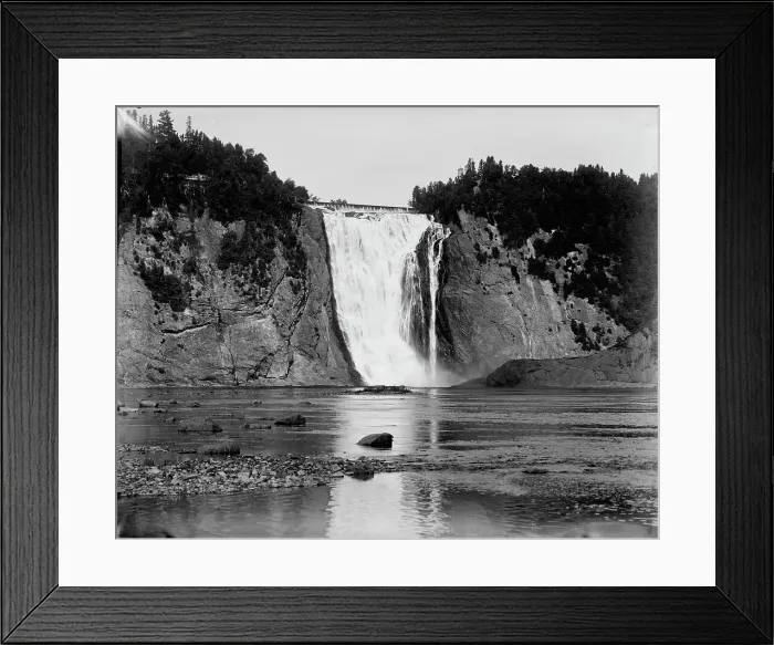 Framed Print : Montmorency Falls, Province of Quebec, between 1890 and 1901. Creator: Unknown Framed Print : Montmorency Falls, Province of Quebec, between 1890 and 1901. Creator: Unknown