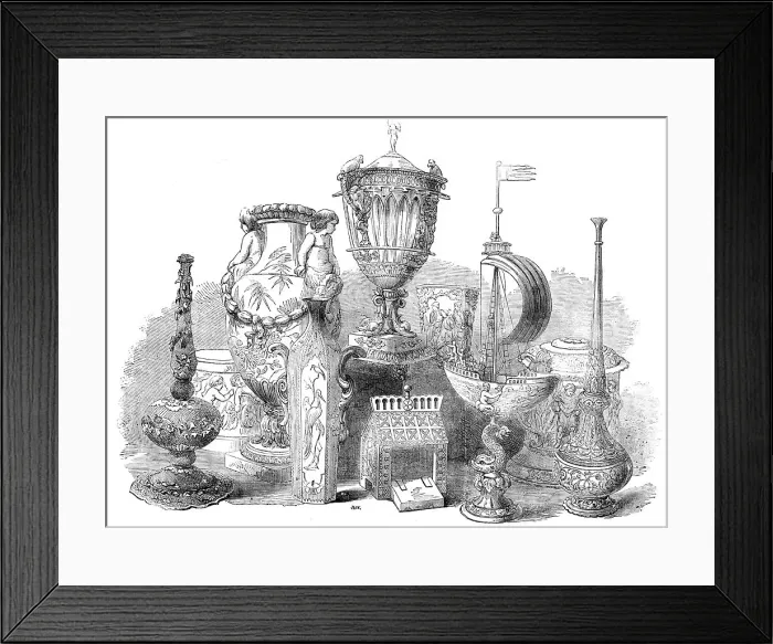 Framed Print : Group of Silver and Porcelain Rarities from the Sibthorp Collection, 1856. Creator: J. & A.W.. Group of Silver and Porcelain Rarities from the Sibthorp Collection, 1856. Creator: J. & A.W Framed Print : Group of Silver and Porcelain Rarities from the Sibthorp Collection, 1856. Creator: J. & A.W.. Group of Silver and Porcelain Rarities from the Sibthorp Collection, 1856. Creator: J. & A.W