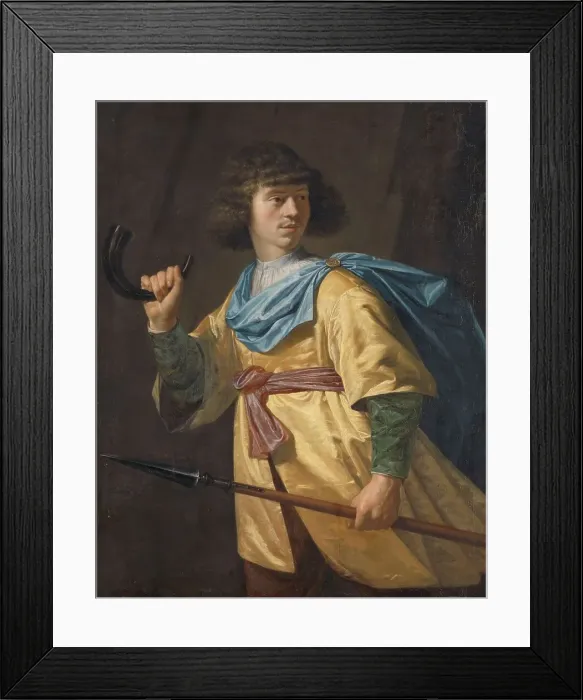 Framed Print : Portrait of a Young Man as a Hunter, 1635. Creator: Peter Danckerts de Rij Framed Print : Portrait of a Young Man as a Hunter, 1635. Creator: Peter Danckerts de Rij