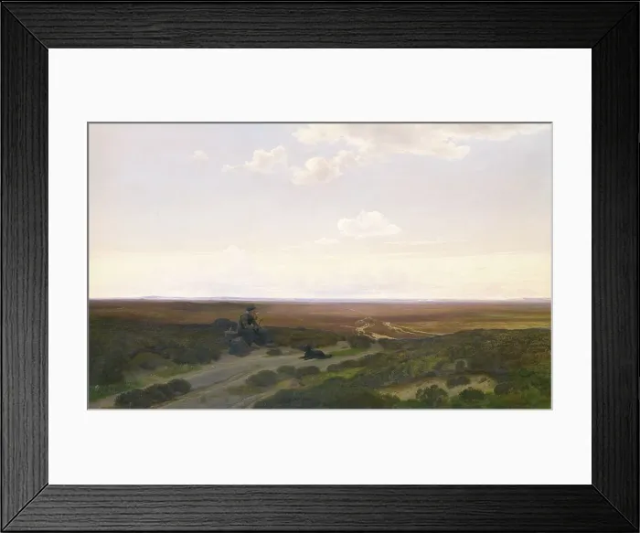 Framed Print : View of Pårup Moors near Silkeborg, Jutland, 1868. Creator: Hans Gabriel Friis Framed Print : View of Pårup Moors near Silkeborg, Jutland, 1868. Creator: Hans Gabriel Friis