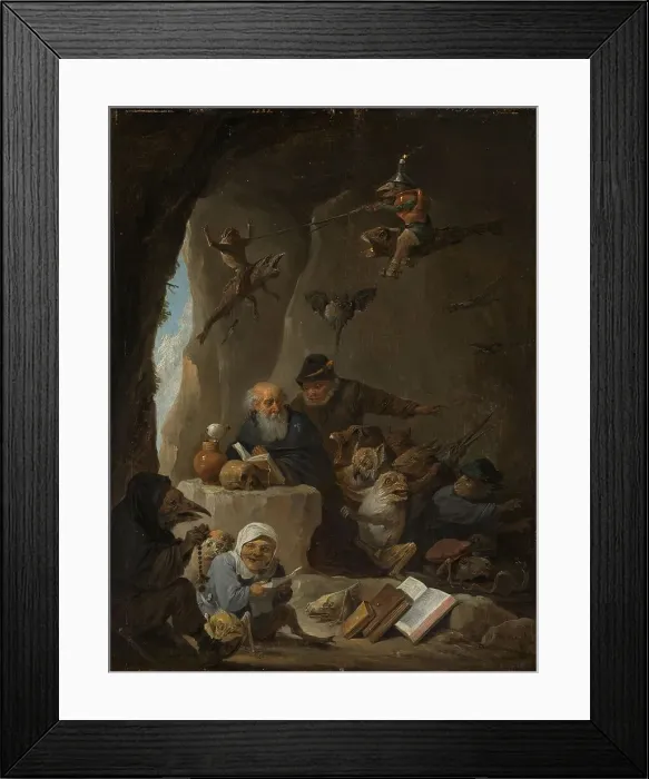 Framed Print : The Temptation of St Anthony, c.1645. Creator: David Teniers II Framed Print : The Temptation of St Anthony, c.1645. Creator: David Teniers II