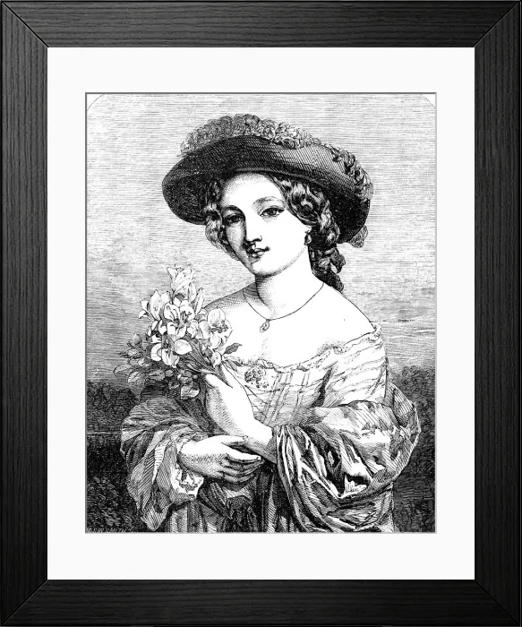Framed Print : The Lily - painted by C. Baxter - from the Exhibition of the Society of British Artists, 1856. Creator: Harvey Orrin Smith. The Lily - painted by C. Baxter - from the Exhibition of the Society of British Artists, 1856 Framed Print : The Lily - painted by C. Baxter - from the Exhibition of the Society of British Artists, 1856. Creator: Harvey Orrin Smith. The Lily - painted by C. Baxter - from the Exhibition of the Society of British Artists, 1856