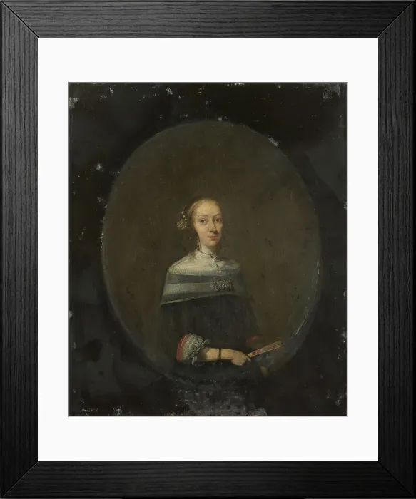 Framed Print : Portrait of a Woman, 1640-1681. Creator: Gerard Terborch II Framed Print : Portrait of a Woman, 1640-1681. Creator: Gerard Terborch II