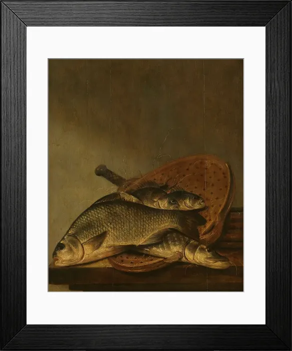 Framed Print : Still life with fish, c.1630-c.1659. Creator: Pieter de Putter Framed Print : Still life with fish, c.1630-c.1659. Creator: Pieter de Putter