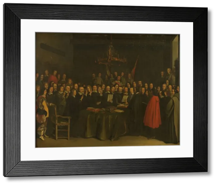 Framed Print : Ratification of the Peace of Münster between Spain and the Dutch Republic in the Town...15 May 1648. Creator: Unknown Framed Print : Ratification of the Peace of Münster between Spain and the Dutch Republic in the Town...15 May 1648. Creator: Unknown