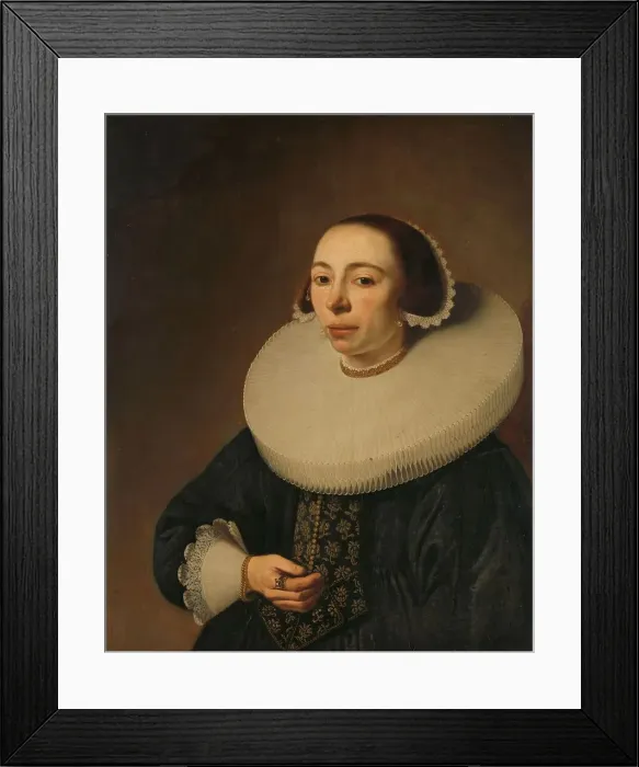 Framed Print : Portrait of a Woman, possibly Helena le Maire (1602 ?-after 1657), 1638. Creator: Pieter Dubordieu Framed Print : Portrait of a Woman, possibly Helena le Maire (1602 ?-after 1657), 1638. Creator: Pieter Dubordieu