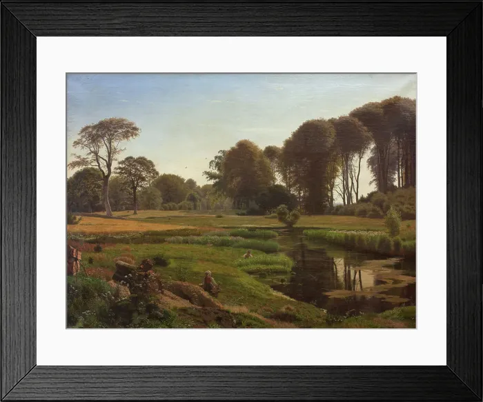 Framed Print : Summer's day, Horneland, near Fåborg, 1869. Creator: Vilhelm Kyhn Framed Print : Summer's day, Horneland, near Fåborg, 1869. Creator: Vilhelm Kyhn