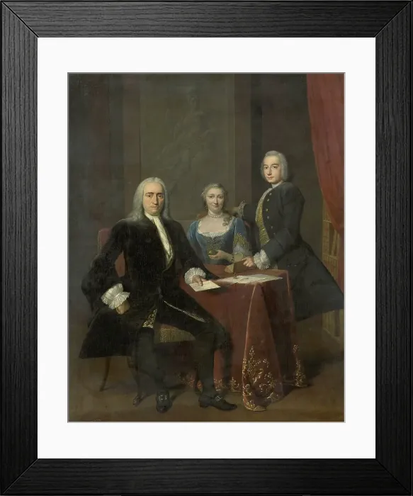 Framed Print : Family Group in an Interior, 1744. Creator: Frans van der Mijn Framed Print : Family Group in an Interior, 1744. Creator: Frans van der Mijn