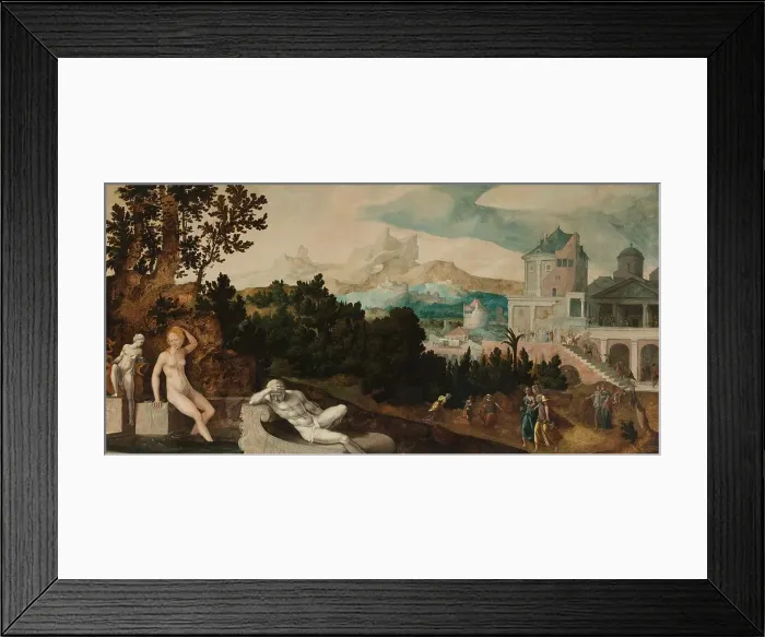Framed Print : Landscape with Bathsheba, c.1540-c.1545. Creator: Jan van Scorel Framed Print : Landscape with Bathsheba, c.1540-c.1545. Creator: Jan van Scorel