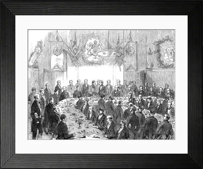 Framed Print : Presentation of a Sword to Major Hibbert, at Macclesfield, 1856. Creator: Unknown