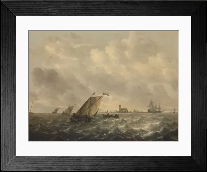 Framed Print : River View, c.1643-c.1650. Creator: Abraham van Beyeren Framed Print : River View, c.1643-c.1650. Creator: Abraham van Beyeren