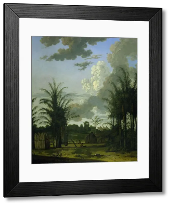 Framed Print : Plantation in Suriname, 1707. Creator: Dirk Valkenburg Framed Print : Plantation in Suriname, 1707. Creator: Dirk Valkenburg
