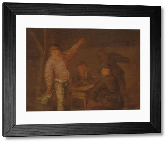 Framed Print : Peasants Drinking in a Barn, c.1628-c.1650. Creator: Pieter Hermansz Verelst Framed Print : Peasants Drinking in a Barn, c.1628-c.1650. Creator: Pieter Hermansz Verelst