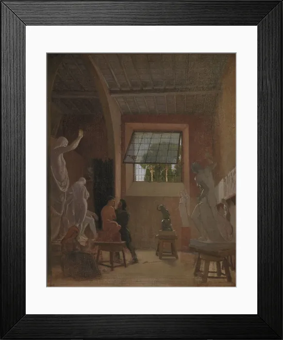 Framed Print : The Sculptor Jens Adolph Jerichau in his Studio in Rome, 1871. Creator: David Jacobsen Framed Print : The Sculptor Jens Adolph Jerichau in his Studio in Rome, 1871. Creator: David Jacobsen