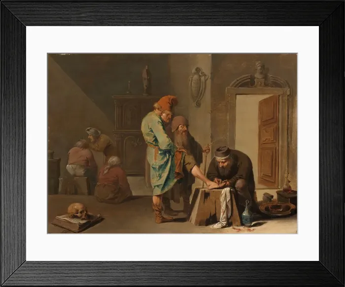 Framed Print : The foot operation, 1630-1647. Creator: Pieter Jansz. Quast Framed Print : The foot operation, 1630-1647. Creator: Pieter Jansz. Quast