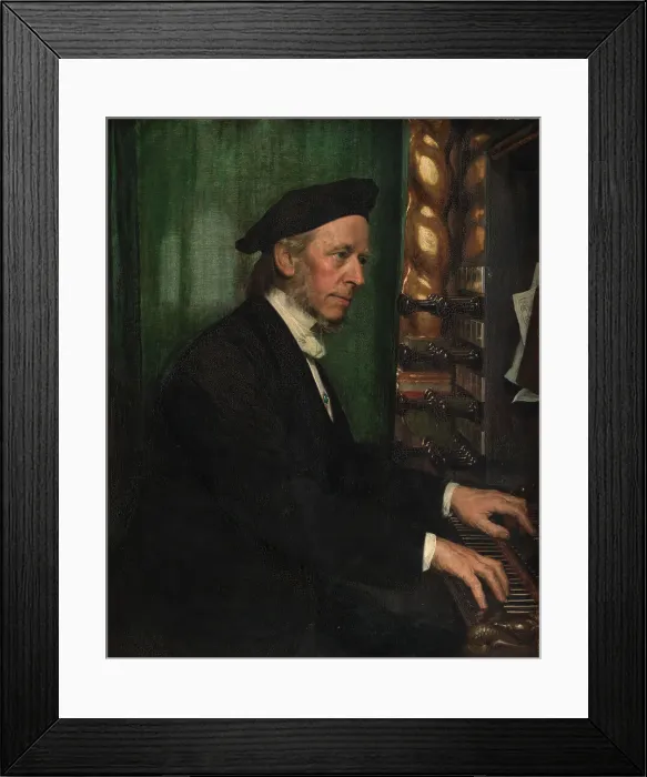 Framed Print : The artist's father-in-law Professor Hans Matthison-Hansen, court organist at Roskilde, 1872. Creator: August Jerndorff Framed Print : The artist's father-in-law Professor Hans Matthison-Hansen, court organist at Roskilde, 1872. Creator: August Jerndorff