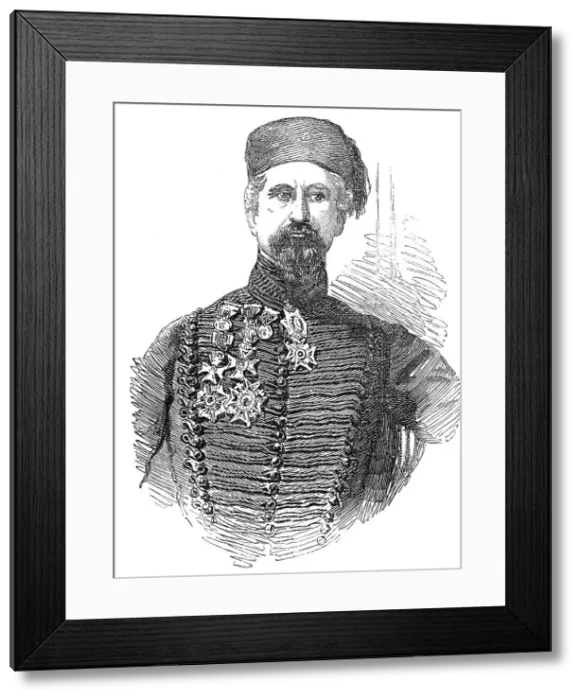 Framed Print : Lieutenant-General Cannon (Behram Pacha) - from a photograph by Claudet, 1856. Creator: Unknown Framed Print : Lieutenant-General Cannon (Behram Pacha) - from a photograph by Claudet, 1856. Creator: Unknown