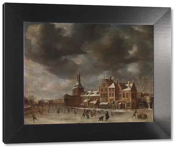 The Blauwpoort in Leiden in the Winter, c.1635-c.1665. Creator: Abraham Beerstraten