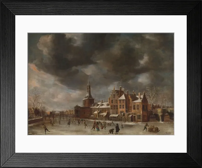 Framed Print : The Blauwpoort in Leiden in the Winter, c.1635-c.1665. Creator: Abraham Beerstraten Framed Print : The Blauwpoort in Leiden in the Winter, c.1635-c.1665. Creator: Abraham Beerstraten