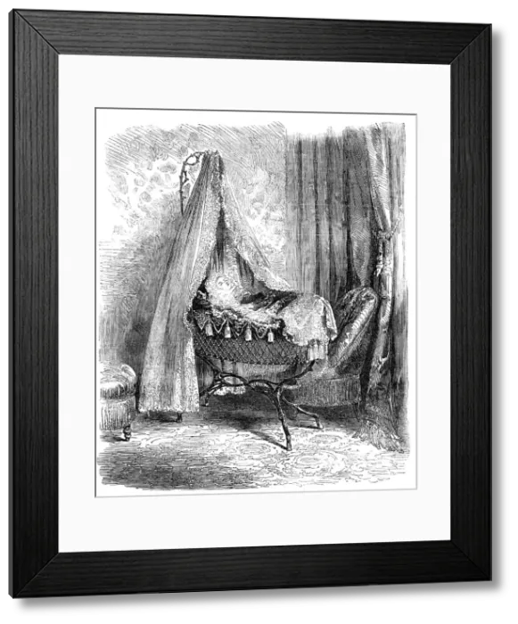 Framed Print : The Imperial Prince in his Cradle - from a photograph taken at the Tuileries, by M. Richebourg, Creator: Unknown Framed Print : The Imperial Prince in his Cradle - from a photograph taken at the Tuileries, by M. Richebourg, Creator: Unknown